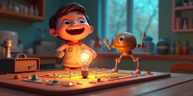 Minik ve Robot Arkadaşı Zıplaya ile Bilim Dolu Büyülü Masal - 5